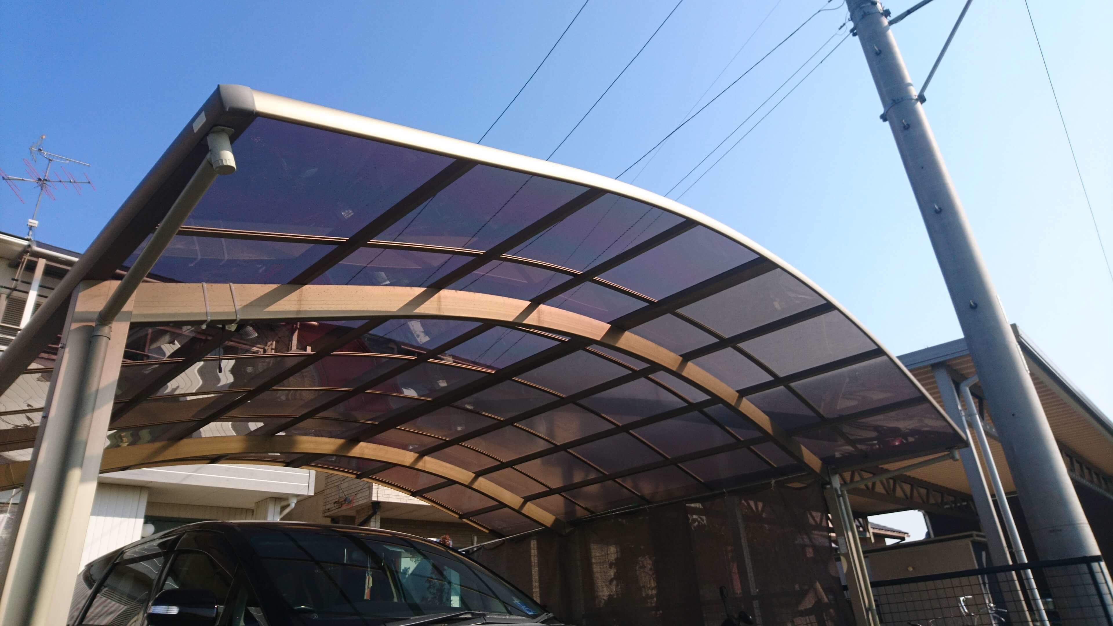 カーポート屋根パネル交換 名古屋市港区 | カーポート修理ならエクステリアの窓口名古屋市港区