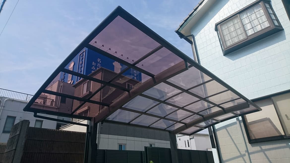 カーポートパネル交換 名古屋市港区 | カーポート修理ならエクステリアの窓口名古屋市港区