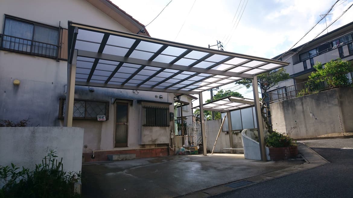 カーポート新設工事 名古屋市港区 | カーポート修理ならエクステリアの窓口名古屋市港区