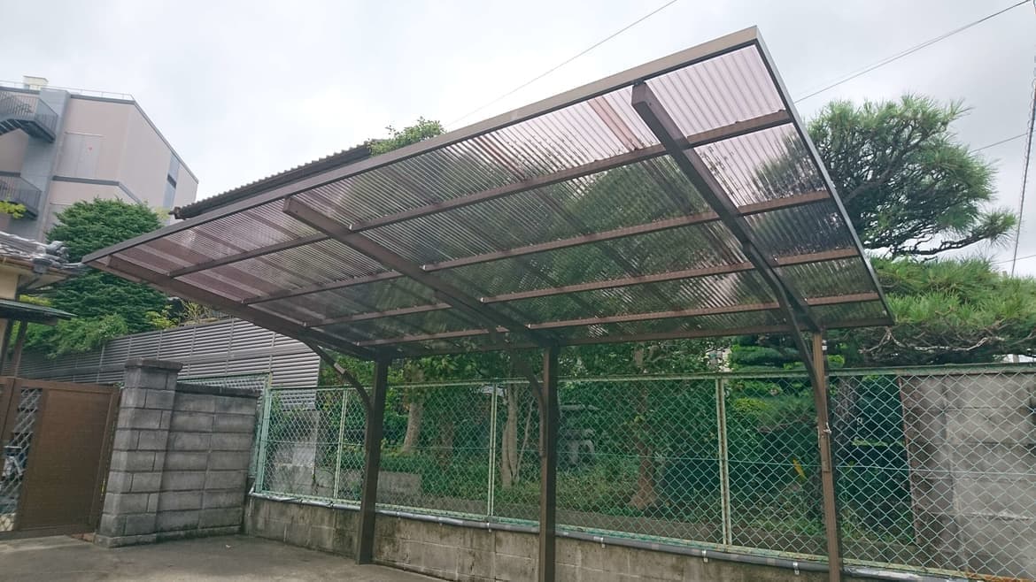 カーポート波板補修 名古屋市港区 | 波板張替えならエクステリアの窓口名古屋市港区